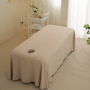 Protecteur de couverture de lit en coton doux pour canapé SPA de <span class=keywords><strong>massage</strong></span> de salon personnalisé avec trou d'haleine pour le visage (bleu) - Product Image 3