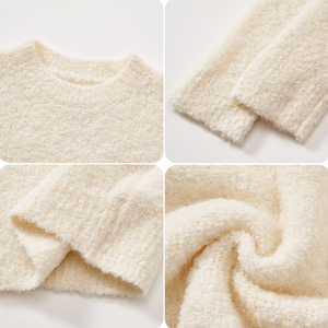 Suéter cálido de punto peludo de manga larga al por mayor suéter suave informal de otoño 2025 trajes de moda suéteres de gran tamaño para mujer - Product Image 4