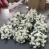 Bunga Bola Artifisial Putih Krim Gading Romantis Ukuran Besar 50cm untuk Dekorasi Centerpiece Pernikahan Grosir