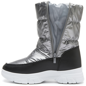 Оптовая продажа, теплые зимние водонепроницаемые ботинки с меховой подкладкой и молнией - Product Image 2