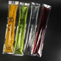 Sac à crème glacée transparent avec imprimé personnalisé, sac d'emballage en plastique pour glace popsicle, de qualité alimentaire, 100ml, 120ml, 1 pièce