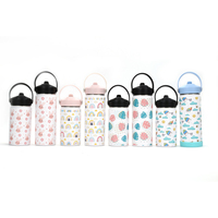 Botella de Agua Térmica de Acero Inoxidable Libre de BPA para Niños, Escuela, Viajes, Mini Termo de 12oz/17oz con Superficie Estampada de Dibujos Animados