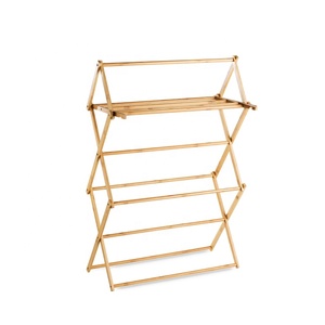 Séchoir à linge pliable en <span class=keywords><strong>bambou</strong></span>, gain de place, pour vêtements, séchoir à vêtements en bois - Product Image 5