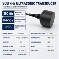 Transducteur sondeur de profondeur 300 kHz avec une portée de détection de 50 m, capteur ultrasonique pour la mesure de la profondeur sous-marine