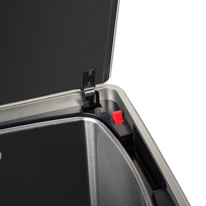 Cubo de basura con pedal de gran capacidad de acero inoxidable, cubo de basura para uso comercial y hospitalario - Product Image 6