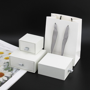 Charnière blanche floquée directe d'usine, Bracelet, bague, bijoux, tiroir, boîte cadeau en papier - Product Image 4