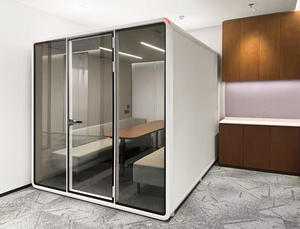 Cabine de réunion <span class=keywords><strong>acoustique</strong></span> professionnelle pour 6 personnes, isolation sonore, discussion confidentielle ininterrompue, salle d'interviews - Product Image 2