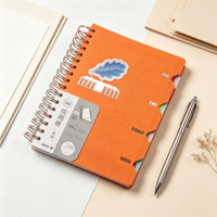 Carnet spirale A5 personnalisé à 5 sujets avec intercalaires en PP colorés, 105 feuilles, carnet planificateur avec intercalaires pour l'école et le bureau