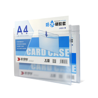 Porte-documents transparent en PVC horizontal format A3 avec fermeture éclair étanche Rbd