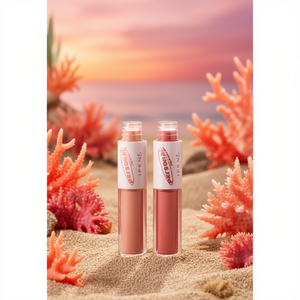 Brillo Labial con Color Coral, Dúo de Tonos Corales Intensos para Mayor Vibración - Product Image 3