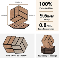 Décoration murale en bois 3D moderne, panneaux acoustiques hexagonaux en mousse pour salle de sport, hôtels, accessoires de chambre fraîche, design de modèle 3D pour téléviseur