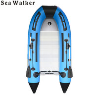 Bateau gonflable Bateau de sauvetage en caoutchouc pour la pêche et l'aviron 0.9mm Plancher en aluminium PVC
