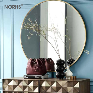 <span class=keywords><strong>Specchio</strong></span> <span class=keywords><strong>da</strong></span> Parete Rotondo con Cornice in Metallo, Ecologico, per Bagno di Casa e Hotel - Product Image 1