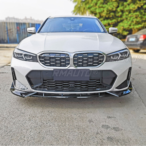 For BMW 3 Series G20 G21 LCI M Sport 2022-2024 Front Bumper Lip Spoiler <b>Splitter</b> Side Apron Body Kit Deflector Protector - Product Image 6