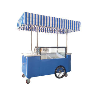 Chariot de présentation de glaces et de gelato de bonne qualité 2025, congélateur, chariots de glaces, chariot de glaces mobile - Product Image 6
