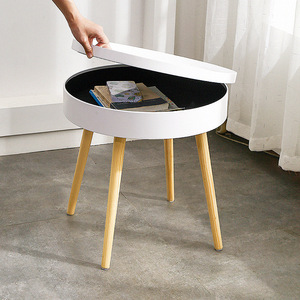 <span class=keywords><strong>Table</strong></span> <span class=keywords><strong>de</strong></span> <span class=keywords><strong>Chevet</strong></span> Nordique Simple Tendance avec Rangement, Petite <span class=keywords><strong>Table</strong></span> d'Appoint/Café – Offre Spéciale - Product Image 2