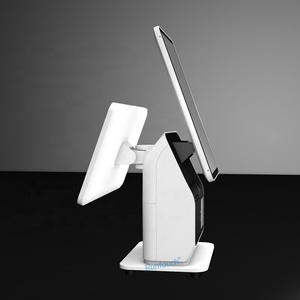 Tienda minorista Respetuoso con el medio ambiente Ajustable Pantalla dual personalizada Sistema POS Soporte de piso o colgante de pared <span class=keywords><strong>TPV</strong></span> PDV quiosco - Product Image 1