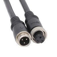 Connecteur d'aviation universel 3 broches GX12 connecteur 4A courant mâle femelle/prise moulée avec câble PVC 20/22/24AWG