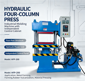 Prensa Vulcanizadora Hidráulica Automática de Caucho, de Cuatro Columnas y Doble Capa, Prensa Caliente - Product Image 6