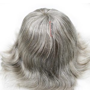 Toupet pour hommes 100% système de remplacement de cheveux humains réels <span class=keywords><strong>français</strong></span> dentelle avant hommes toupet système de cheveux noeud de blanchiment délié naturel - Product Image 5