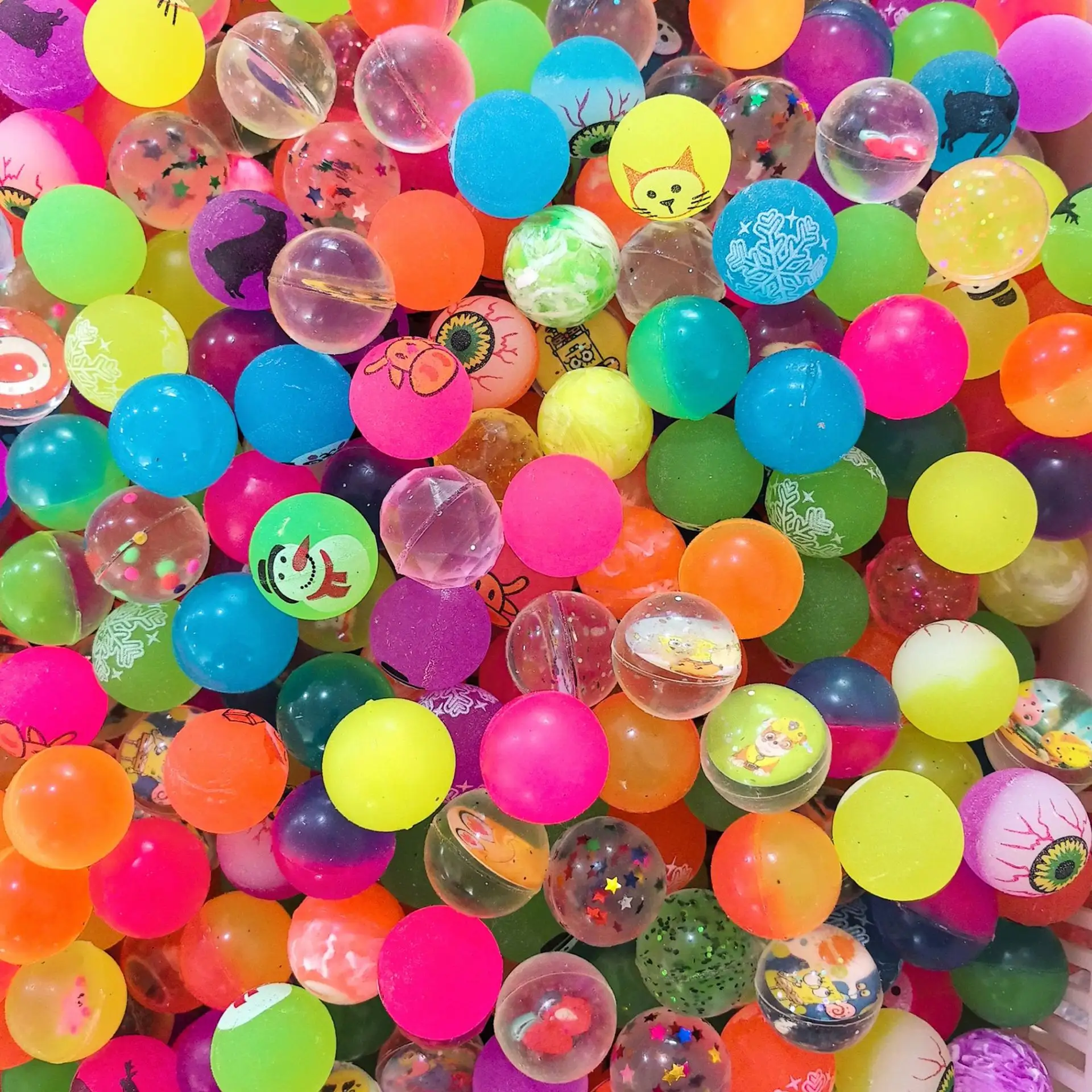 100 pezzi multicolori da 30mm palline elastiche in gomma morbida rotonde sfere per occhi felici per bambini giocano giocattoli fai da te melma regali per ragazzi