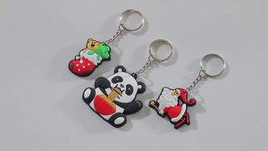 Porte-clés personnalisé en PVC souple, porte-clés promotionnel personnalisé, porte-clés de dessin animé, porte-clés avec lettres anglaises - Product Image 6