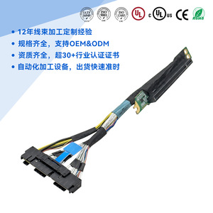 Harnais de câblage pour serveur MCIO, adaptateur PCI-E 3.0, noyau en cuivre, isolation en PVC pour connexion interne - Product Image 4