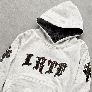 Conjunto de Sudadera con Capucha y Pantalones Oversize de Algodón Pesado Personalizado para Hombre, Estampado de Leopardo, Corte Holgado, Dos Piezas - Product Image 3