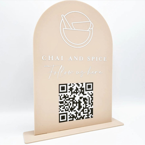 2025 soporte de exhibición de código QR personalizado de alta calidad en forma de L elegante publicidad encimera Base de madera puntas tarjeta Venta caliente - Product Image 3