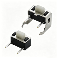Interrupteur Tactile 3*6*4.3mm à 2 Broches, à Montage Traversant, Actionné Latéralement avec Support de Fixation, Mini Bouton Poussoir DIP