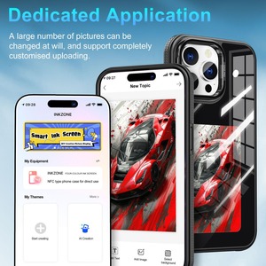 Coque NFC intelligente JUNCHI 2026 <span class=keywords><strong>pour</strong></span> <span class=keywords><strong>iPhone</strong></span> 13 à 16 avec écran E-ink, support métallique <span class=keywords><strong>pour</strong></span> objectif, sans <span class=keywords><strong>batterie</strong></span>, rafraîchissement <span class=keywords><strong>d</strong></span>'écran personnalisé - Product Image 5