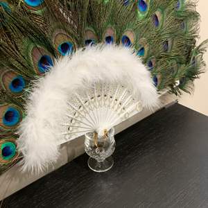 พัดขนนกยูงสไตล์จีน65ซม. ส่งตรงจากโรงงาน-ของตกแต่งบ้านอุปกรณ์ประกอบการเต้นเครื่องประดับขน<span class=keywords><strong>นกยูง</strong></span> - Product Image 4