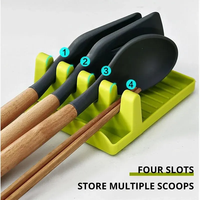 Support de cuillère en plastique, organisateur de cuisine pour fourchette, spatule, support de cuillère, support de rangement pour couverts, support de couvercle de pot