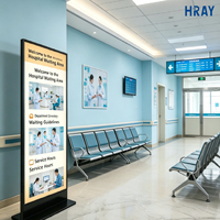 Écran d'affichage numérique commercial HRAY 75 pouces, qualité professionnelle, OEM ODM, écran publicitaire 4K pour les espaces publics et les magasins