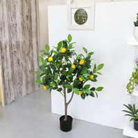 Bonsaï d'agrumes d'intérieur, plante verte artificielle en plastique, ornement pour salon, décoration de magasin de vêtements