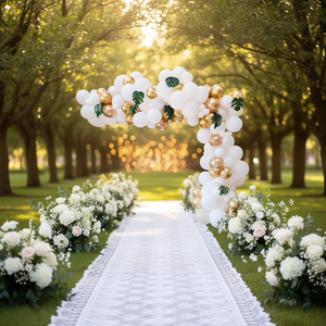 Kit d'arche de guirlande de ballons chromés dorés, blancs, élégants, en plastique, pour mariage, baby shower, fête d'anniversaire, décoration - Product Image 2