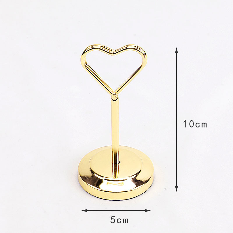 Design coeur doré de 4 pouces, hauteur 10 cm