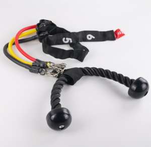 U-Fine 3 Tubes Tpe interchangeables Entraînements de gymnastique à domicile Cadre de porte Tirez vers le bas Triceps Crunch Rope - Product Image 4