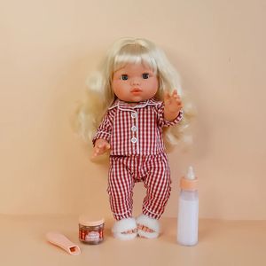 Pyjama en coton vichy rouge à manches longues vêtements de salon décontractés vêtements de poupées <span class=keywords><strong>Minikane</strong></span> - Product Image 2