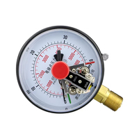High Precisionvibration Resistant Brass Connection Industrial Manometer 100mm Electric Contact Pressure Gauge