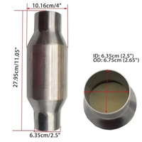 Convertisseur catalytique universel pour moteurs 1.0L 1.5L 1.8L, haut débit, Euro 4, en acier inoxydable, système d'échappement rond filé