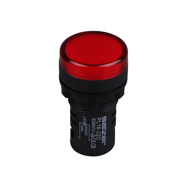 Salzer PL16-22D Dia 22mm Indicator Light,LED Pilot Lamp, Signal Light  24VAC/DC  (TUV CE and CB Approved)  IP65 After Cover