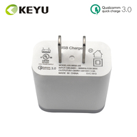 Chargeur mural USB simple Qualcomm 18W Charge rapide 3.0 Chargeur de téléphone portable 3A 3A
