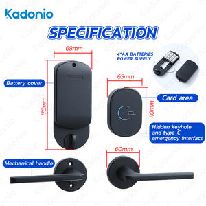 Kadonio mới đến chia Lỗ mộng ttlock khóa thông minh thiết lập từ RFID khách sạn thẻ chìa khóa cửa hệ thống ổ khóa - Product Image 5