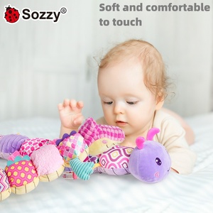Sonajeros de felpa suaves y relajantes de alta calidad Sozzy, juguetes de tiempo de barriga, juguete de peluche de música sensorial para bebés - Product Image 5