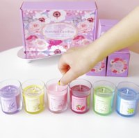 Bougie parfumée d'aromathérapie de haute qualité, faite à la main, à base de cire de soja végétale, dans des coupelles en verre coloré, pour Thanksgiving, ambiance romantique à la maison