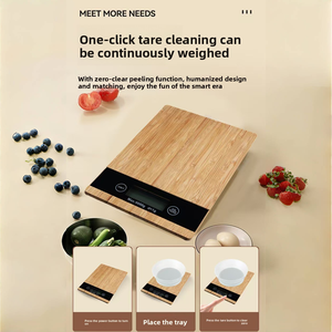 정확한 디지털 대나무 주방 저울: LCD 디스플레이, 다중 단위 변환, 배터리 전원, 간편한 음식 무게 측정 - Product Image 5