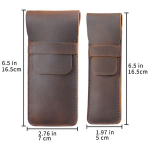Funda de cuero de lujo para bolígrafo, Funda de cuero genuino para escritorio, regalo de negocios, venta al por mayor - Product Image 2