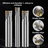 Fraise à faceuse anti-vibration indexable BAP300R pour tournage CNC, compatible avec plaquettes APMT en carbure