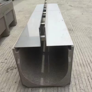 Canal de fossé de drainage en résine directe d'usine Canal de drainage Smc en plastique HDPE en forme de U avec grilles et couvercles de ravin - Product Image 4